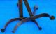 Rare Small Primitive French Wrought Iron Ball - Top Andirons,  Circa 1750 Metalware photo 1