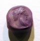 Authentic Roman - Etruscan Amethist Intaglio Depicting A Man With A Beard Roman photo 1