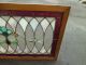 Ae Antique Stained Glass Leaded Glass Window In Wood Frame 1900-1940 photo 1