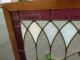 Ae Antique Stained Glass Leaded Glass Window In Wood Frame 1900-1940 photo 5