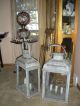 Antique Primitive Zinc Lantern Pair 31 