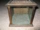 Antique National Cash Register Receipt Box Cast Iron Glass Sides Brass Finish Cash Register, Adding Machines photo 2