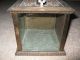 Antique National Cash Register Receipt Box Cast Iron Glass Sides Brass Finish Cash Register, Adding Machines photo 3