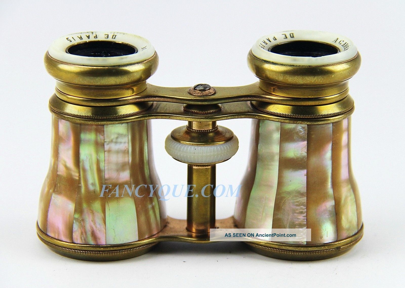 Antique French Opera Glasses With White Rainbow Mother Of Pearl 184 Paris Victorian photo
