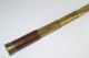Antique Victorian Fire Gilded Brass Leather Telescope C1800 ' S Other photo 1
