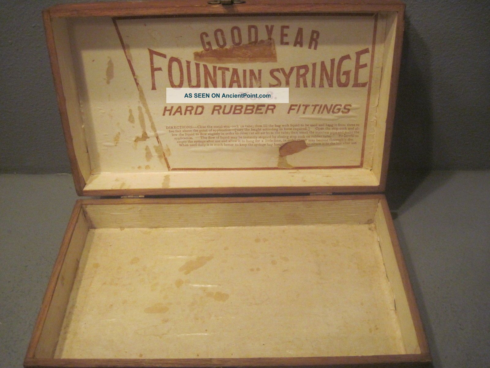 Old Goodyear 7 Box For Rubber Syringe W/issues (k) Primitives photo