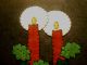 Handmade Penny Rug Table Runner Christmas Candles And Holly Primitives photo 1