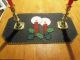 Handmade Penny Rug Table Runner Christmas Candles And Holly Primitives photo 3