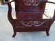 49414 Solid Mahogany Hallseat With Beveled Mirror And Lift Top Bench Post-1950 photo 5