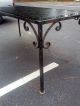 Rare Antique Italian Glass - Topped Table With Cast Iron Base 1900-1950 photo 4