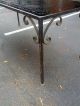 Rare Antique Italian Glass - Topped Table With Cast Iron Base 1900-1950 photo 6