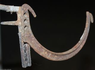 Of 16 Antique Victorian Iron Gutter Brackets 19th Century Primitive Hangers photo
