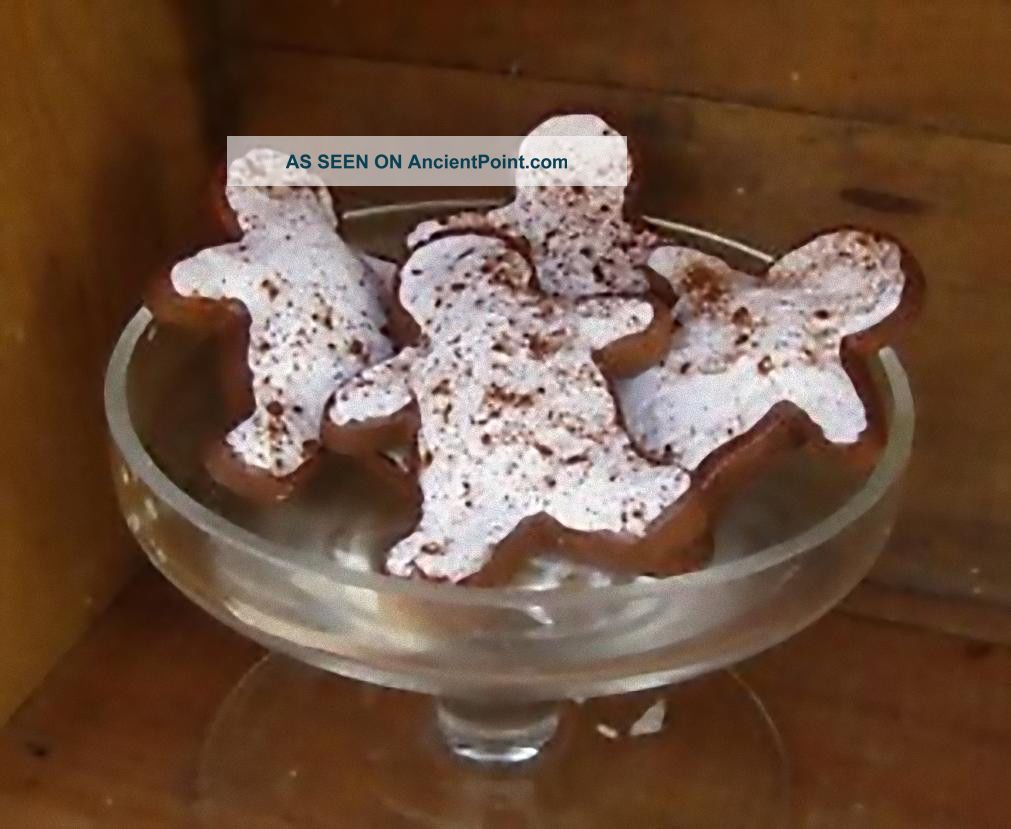 Primitive Homestead Early Cabin Pantry Ginger Bread Man Gingerbread Bowl Ornies Primitives photo