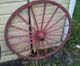 Antique Prim Pair Wood Carriage Buggy Wagon Wheels. Primitives photo 9
