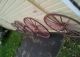 Antique Prim Pair Wood Carriage Buggy Wagon Wheels. Primitives photo 6