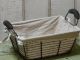 Primitive Rusty Small Rectangular Metal Wire Basket Double Metal Handles Primitives photo 1