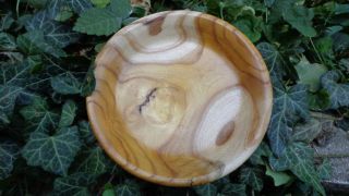 Old Rare Unique Color Vintage Hand Carved Wood Carving Bowl Nuts Fruits Food photo