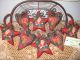 Primitive Handmade Santa Reindeer Christmas Fabric Star Heart Ornies Ornaments Primitives photo 1
