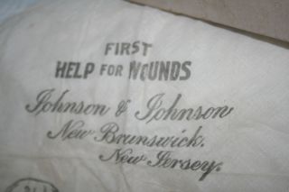 Vintage Johnson And Johnson New Brunswick Nj Bandage First Aid Aid photo