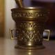 Antique Bronze/brass Mortar & Pestle Primitives photo 1