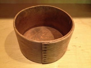 Early American Antique Round Primitive Wood Dry Measurer photo