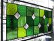 Gorgeous Greens Large Stained Glass Window Panel Nr 1940-Now photo 2