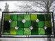 Gorgeous Greens Large Stained Glass Window Panel Nr 1940-Now photo 5