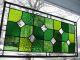 Gorgeous Greens Large Stained Glass Window Panel Nr 1940-Now photo 7