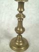 Pair Early 19th C,  Brass Push Up Candlesticks Americana Primitive Metalware photo 2