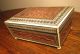 Antique Rare Anglo Indian Hand Carved Wood Sterling Bone Jade Sewing Box 1800 ' S Boxes photo 1