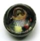 Antique Leo Popper Glass Button Colorful Oval Dome Design Buttons photo 2
