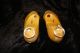 Vintage Pair Wood Shoe Form Lasts Primitive Decor Display Size 10c Hanging Ring Industrial Molds photo 2