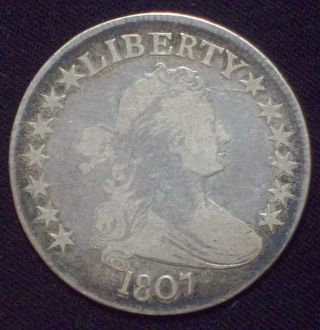 1807 Draped Bust Half Dollar Silver O - 105a Variety Rare R - 4 Authentic Coin photo