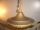 Antique Vintage Petite Brass Pan Ceiling Light Chandelier 3 Light Chandeliers, Fixtures, Sconces photo 11