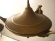Antique Vintage Petite Brass Pan Ceiling Light Chandelier 3 Light Chandeliers, Fixtures, Sconces photo 1
