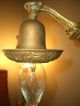 Antique Vintage Petite Brass Pan Ceiling Light Chandelier 3 Light Chandeliers, Fixtures, Sconces photo 3