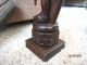 Dutch? Figural Tiger Oak Cabinet Column Carved Jacobean Victorian Fireplace Post Columns & Posts photo 1