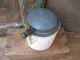 Antique Tin Sugar Shaker Dressed Up For Christmas W Xmas Pudding Recipe Primitives photo 1