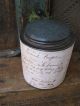 Antique Tin Sugar Shaker Dressed Up For Christmas W Xmas Pudding Recipe Primitives photo 3