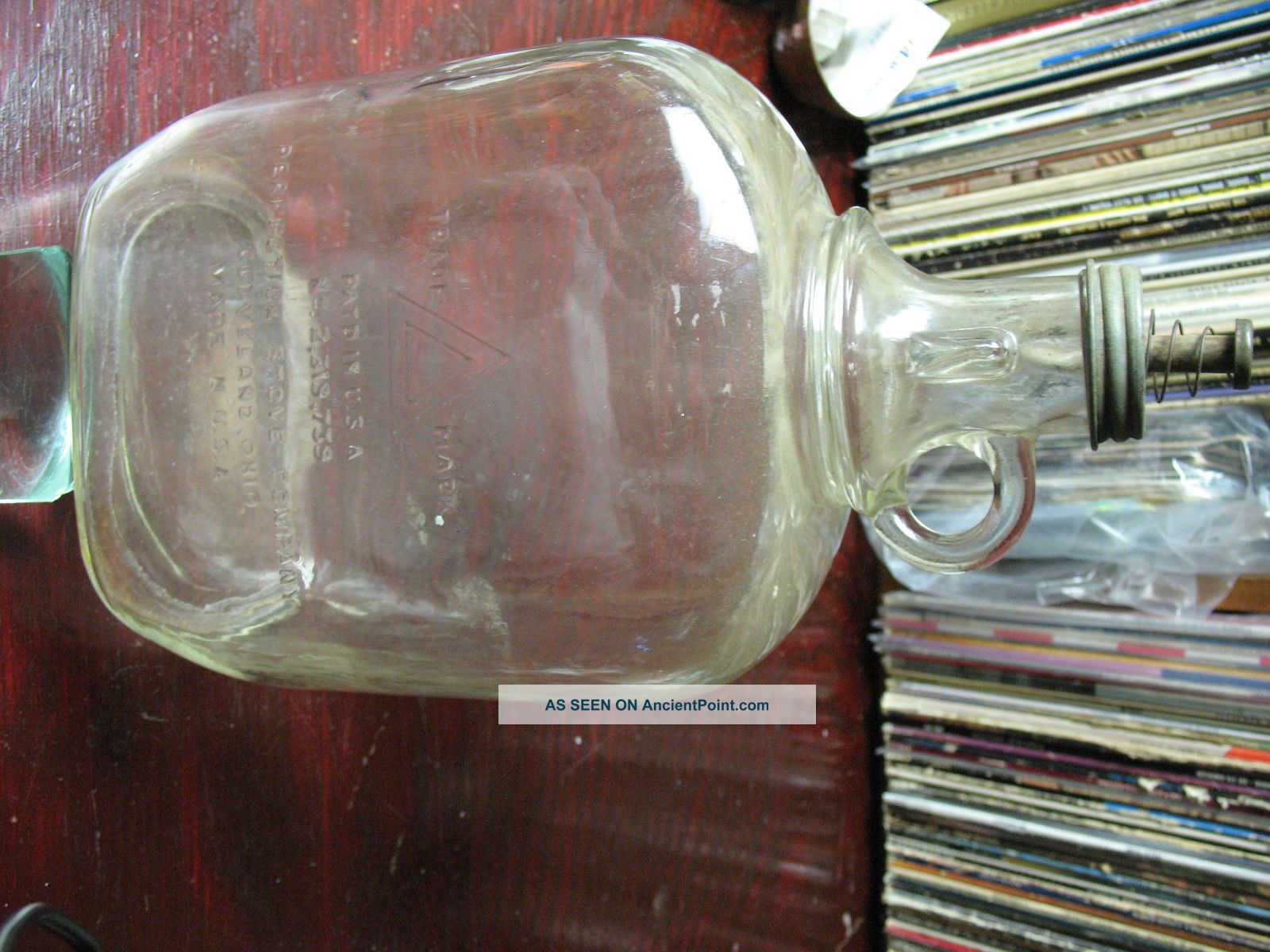 Perfection Stove Co.  Kerosene Jug 12  Tall Complete Exlnt Primitives photo
