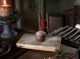 Primitive Old Wood Table Chopping Board Block Primitives photo 3