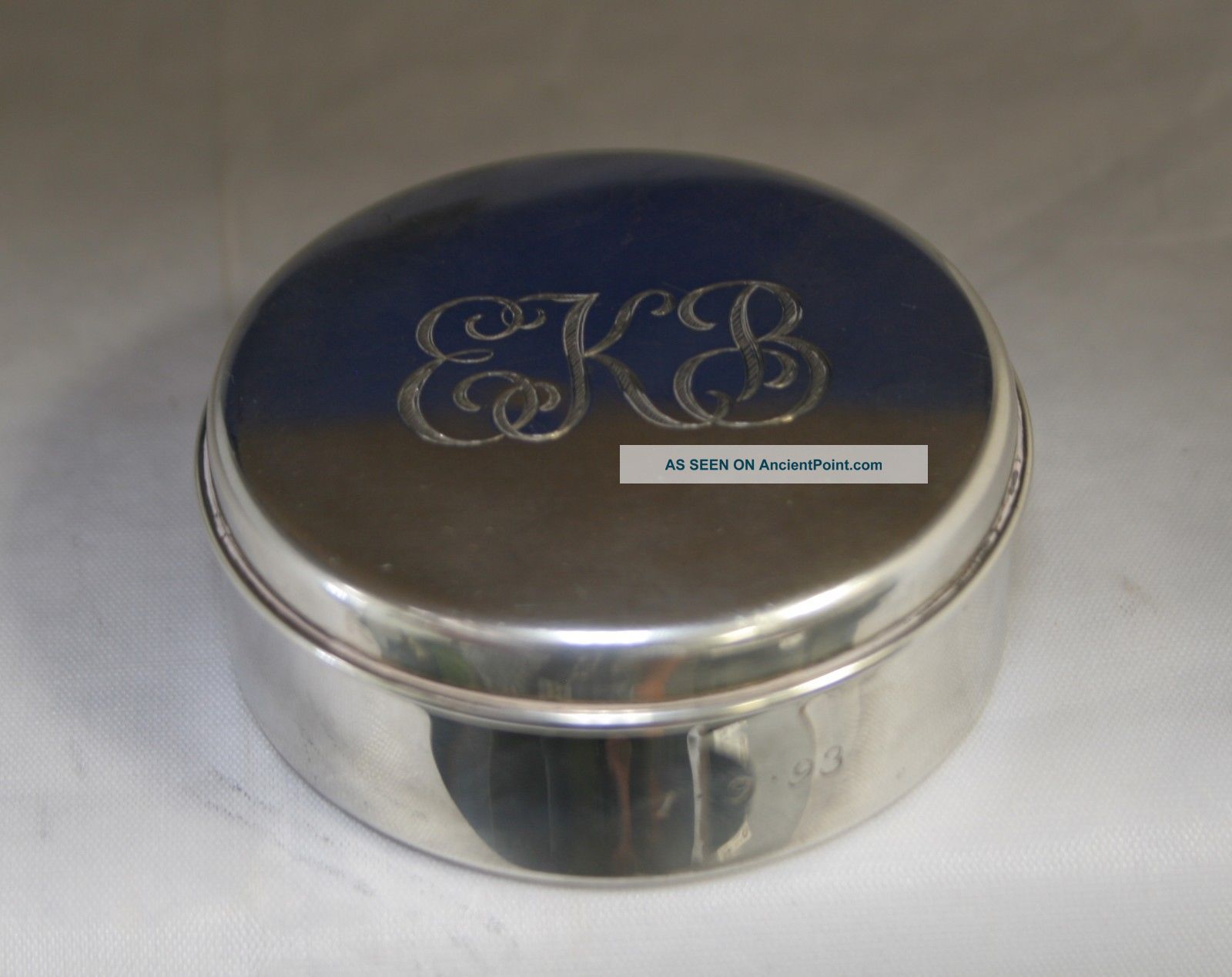 Vintage Tiffany & Co Sterling Silver Container Monogrammed Q47 Other photo