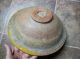 Antique 19th C Pennsylvania Redware Bowl Yellow Slip Decorated Primitives photo 1