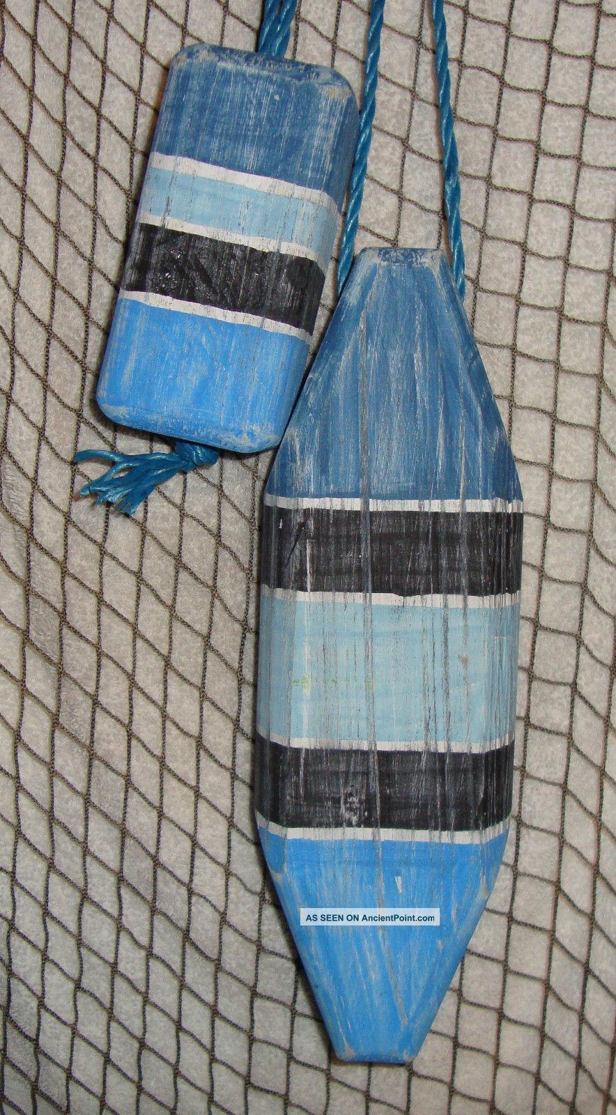 Buoy. . . . .  Nautical Lobster/crab Pot Wood Bouy Float. . .  Wooden Buoys Fishing Nets & Floats photo