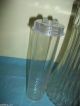 Antique Glass Pitcher Metal Lid 14 Inches Tall Pitchers photo 6