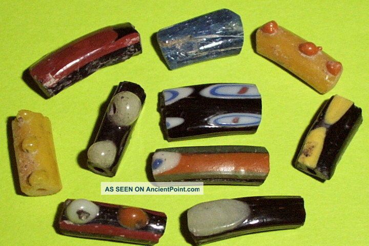 Ancient Roman Mosaic Glass Beads Jewelry Necklace Artifact Antique Vf Roman photo