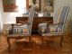 Custom Made Upholstered Armchairs With Carved Wood Frames Unknown photo 1