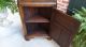 Antique English Carved Oak Corner Cabinet Display Case Bookcase Tall Slim 1900-1950 photo 8