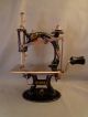 1912 Midget Sewing Machine Child ' S Cast Iron & Nickel Miniature Sewing Machine Sewing Machines photo 8