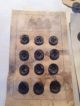 Of 4 Cards - Vintage Antique Buttons On Cards Fantastic Find Buttons photo 1